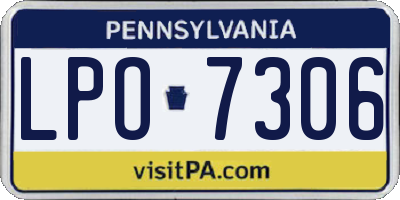 PA license plate LPO7306