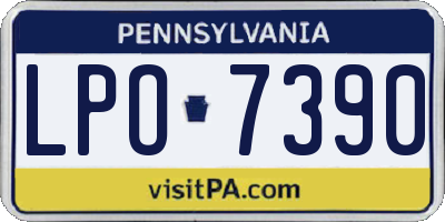 PA license plate LPO7390