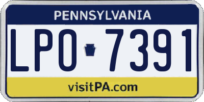 PA license plate LPO7391