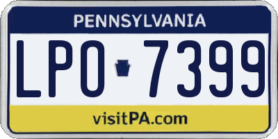 PA license plate LPO7399