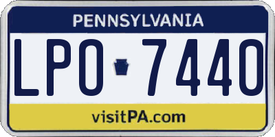 PA license plate LPO7440