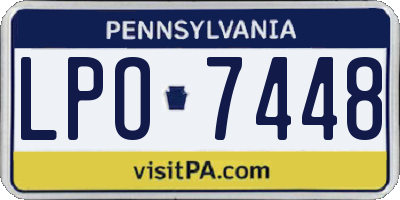 PA license plate LPO7448