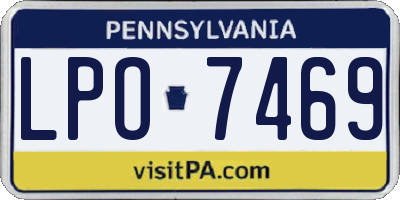 PA license plate LPO7469