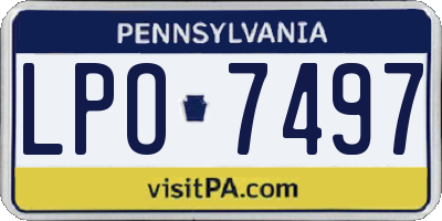 PA license plate LPO7497