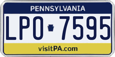 PA license plate LPO7595