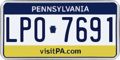 PA license plate LPO7691