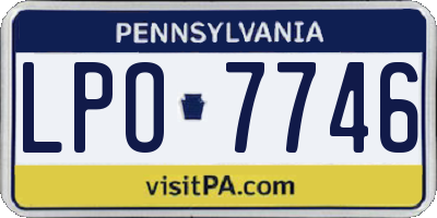 PA license plate LPO7746