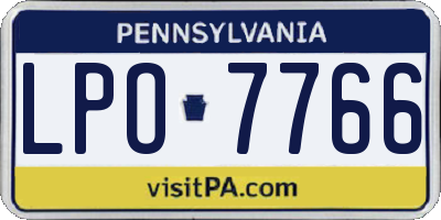 PA license plate LPO7766