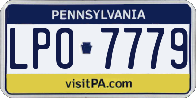 PA license plate LPO7779