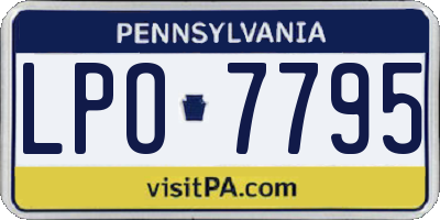 PA license plate LPO7795