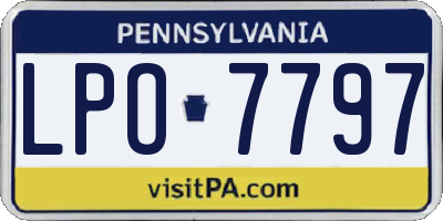 PA license plate LPO7797