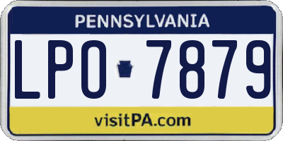 PA license plate LPO7879