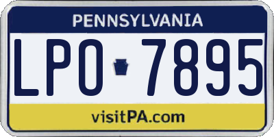 PA license plate LPO7895