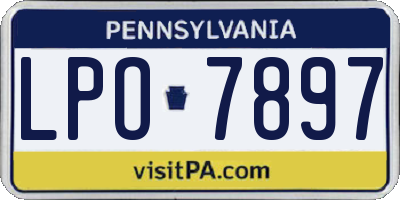 PA license plate LPO7897