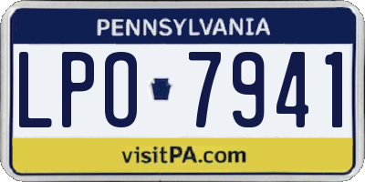 PA license plate LPO7941