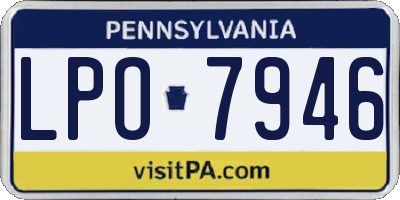 PA license plate LPO7946