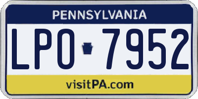 PA license plate LPO7952