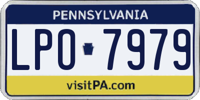 PA license plate LPO7979