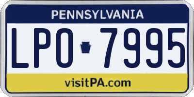 PA license plate LPO7995