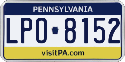 PA license plate LPO8152