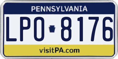 PA license plate LPO8176