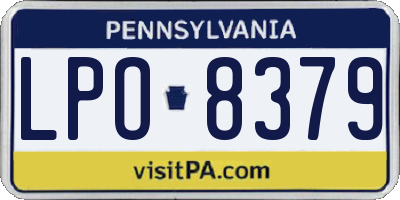 PA license plate LPO8379