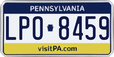 PA license plate LPO8459
