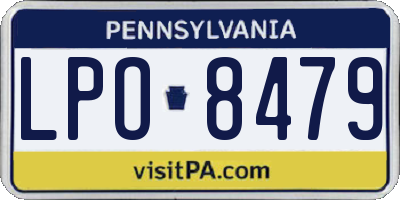 PA license plate LPO8479
