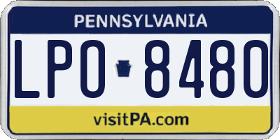 PA license plate LPO8480