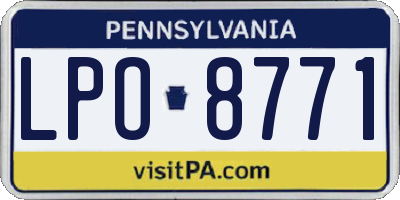 PA license plate LPO8771