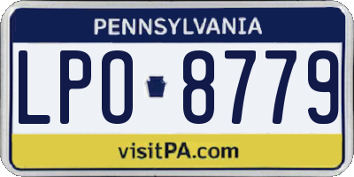 PA license plate LPO8779