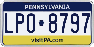 PA license plate LPO8797