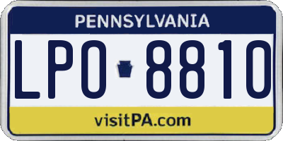 PA license plate LPO8810
