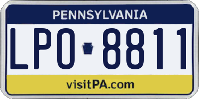 PA license plate LPO8811