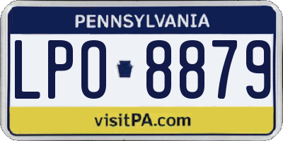 PA license plate LPO8879
