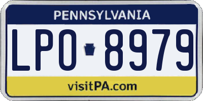 PA license plate LPO8979