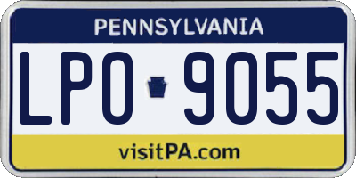 PA license plate LPO9055