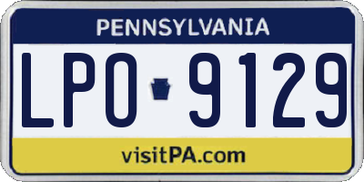 PA license plate LPO9129