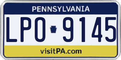 PA license plate LPO9145