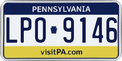 PA license plate LPO9146
