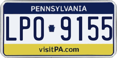 PA license plate LPO9155