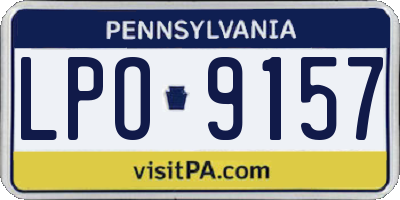 PA license plate LPO9157