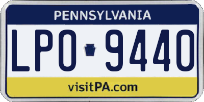 PA license plate LPO9440
