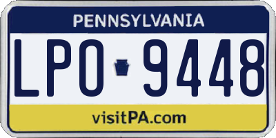 PA license plate LPO9448