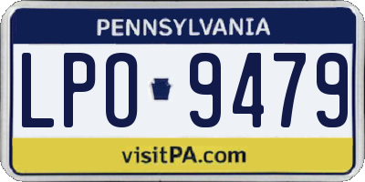 PA license plate LPO9479