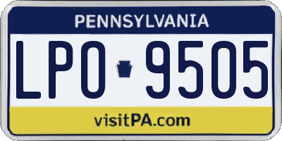 PA license plate LPO9505