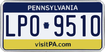 PA license plate LPO9510