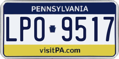 PA license plate LPO9517