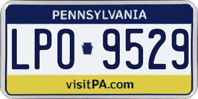 PA license plate LPO9529