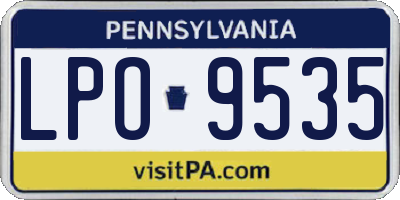 PA license plate LPO9535